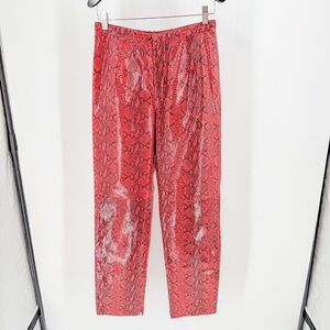 Chetta B red/black genuine leather pants